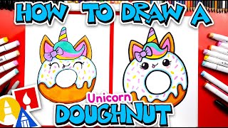 How To Draw A Cute Unicorn Doughnut [upl. by Byler]