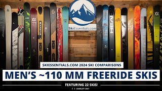 2024 Mens 110 mm Freeride Ski Comparison with SkiEssentialscom [upl. by Annyrb]