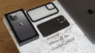 🍎📱Unboxing iPhone 13 Pro Graphite 256GB  Accessories [upl. by Itnahs]