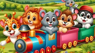 Le train est chargé danimaux mignons  Comptines pour enfants [upl. by Lavud]