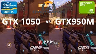 GTX 1050 vs GTX950M in Overwatch [upl. by Odnalor]