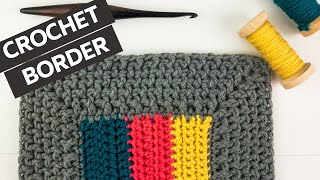 How to Crochet the Mini Basket Weave Crochet Stitch Blanket Border Step by Step Tutorial [upl. by Eelyab226]