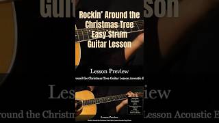 Rockin Around the Christmas Tree Guitar Lesson Easy Strum Holiday Songs [upl. by Ailin]