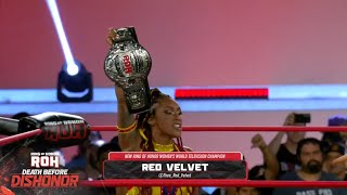 ROH Death Before Dishonor 2024  Red Velvet Wins The ROH Womens World Television Title [upl. by Aizan]