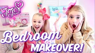 JoJo Siwa Dream Bedroom Makeover  Birthday Surprise [upl. by Zebada326]