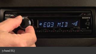 Sony CDXGT260MP CD Receiver Display and Controls Demo  Crutchfield Video [upl. by Mairam]