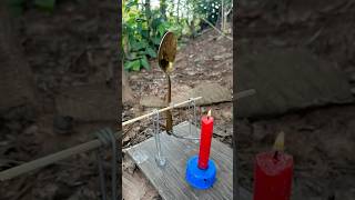 Survival Skills How to make Automatic candle extinguisher camping outdoor bushcraft survival [upl. by Berkow]