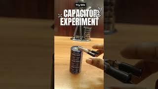 Capacitor experiment using DC motorshorts youtubeshorts [upl. by Dnomasor]