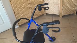 Medline Aluminum Rollator Walker with Seat Review Nice Quality and Well Designed [upl. by Onailerua416]