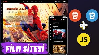 Film Sitesi Yapımı  Html Css Web Site Yapımı Full Responsive [upl. by Daub]