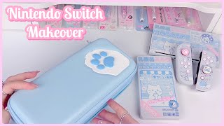 Customize My Nintendo Switch OLED with me  Kawaii Kitten Theme [upl. by Bissell]