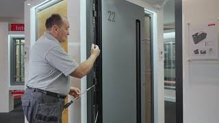 How to do a factory reset of an Ekey D Line on an Internorm aluminium entrance door [upl. by Sinnard]