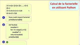 La Factorielle avec Python [upl. by Nnayelsel]