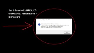 how to fix error HRESULT0x80070057 [upl. by Gusta]