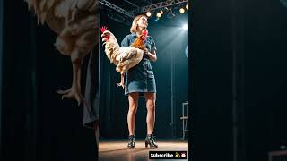 Woman performs fusion with hen on AGT AGT performance magic [upl. by Franny774]