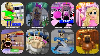 BALDIS PRISON RUNEVIL AUNT ESCAPEBARRY BABY PRISON RUN ObbyPRINCESS PEACH BARRYS [upl. by Stolzer]