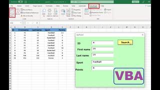 VBA code for search button in userform Excel [upl. by Aletta961]