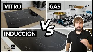 Diferencia entre INDUCCIÓN VITROCERÁMICA Y GAS [upl. by Nahtan]