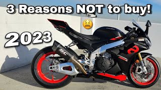 3 Reasons youd REGRET buying a 2023 Aprilia RSV4 1100 [upl. by Callas190]