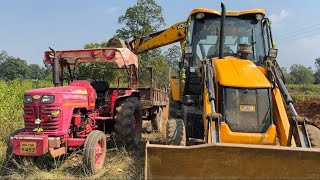 Jcb 3dx Eco Backhoe Machine Loading Mud In Mahindra and Swaraj Tractors  Jcb and Tractor Video [upl. by Zoarah]