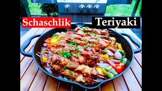 Chicken Teriyaki Schaschlik aus dem XXL Gusseisenpfanne [upl. by Wiseman623]