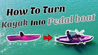 Turn your kayak into pedal drive kayak w paddle wheel DIY pedal drive kayak DIY pedal drive boat [upl. by Duer696]