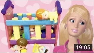 Barbie Birthday Party with the baby Triplets in Licca House Playset [upl. by Yendirb694]