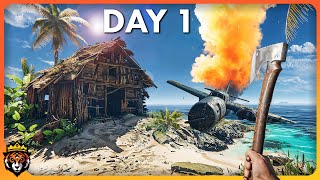 DAY 1 First Look at this STUNNING New Island Survival Game [upl. by Airlee462]