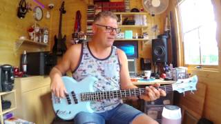 Classic 80s pop basslines playalong by Scott Whitley on his Chowny SWB1 [upl. by Dolorita624]