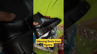 Unboxing Boots from Myntra unboxing myntra boots shoes new trending [upl. by Rehpotsirahc987]