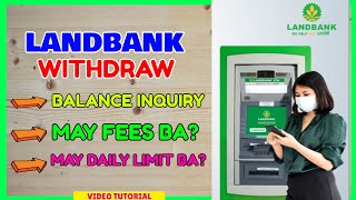 Landbank ATM Withdraw Paano Mag withdraw sa Landbank Machine [upl. by Packston]