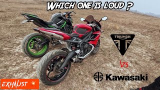 Which one is more louder 😲💥  Z900 vs Daytona 675 exhaust comparison 🔥 [upl. by Acinelav819]