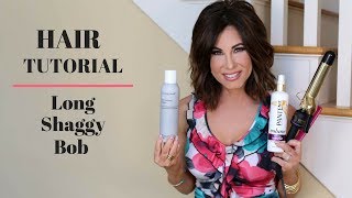 HAIR TUTORIAL  Long Shaggy Bob  Messy Waves [upl. by Otineb]