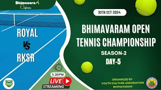 Match Day 5  Bhimavarma Open Tennis Tournament  Royal VS SR RK [upl. by Dnomad627]