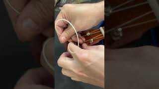 How to string a ukulele using the lock in method ukulele restringtutorial ukulelerestring [upl. by Sonitnatsok142]