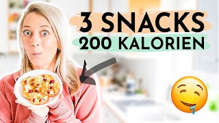 3 GESUNDE SNACKS  unter 200 Kalorien  Kalorienarme Rezepte zum Abnehmen [upl. by Siradal893]