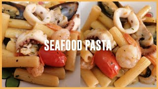 Shorts SEAFOOD PASTA RECIPE  FROZEN SEAFOOD MIX PASTA RECIPE Youtubeshorts [upl. by Burton]