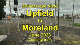 Drivers eye view Upfield to Moreland June 2023 [upl. by Avruch]