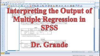 Interpreting Output for Multiple Regression in SPSS [upl. by Sleinad505]