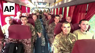 Russian soldiers return to Moscow region after Ukraine prisoner swap [upl. by Ettesel]