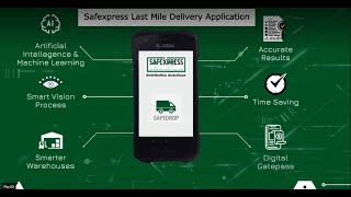 Use of AI and MI in logistics lastmile SAFEDROP a Safexpress delivery application [upl. by Esyli]