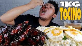 1 KILONG TOCINO AT 5 ITLOG MUKBANG ASMR [upl. by Naillig]