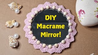 DIY Macrame Mirror Wall Hanging  Easy StepbyStep Tutorial for Beginners [upl. by Philomena]