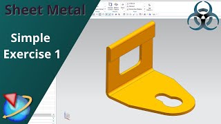 Siemens Unigraphics NXSheet Metal  Simple Exercise 1 for Beginners [upl. by Aimaj752]