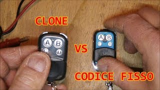 ⚡come programmare un radiocomando universale clone a 433 Mhz  tutorial [upl. by Dorrahs]