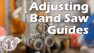 How to Adjust the Blade Guides on your Bandsaw Woodworkers Institute [upl. by Deeas]