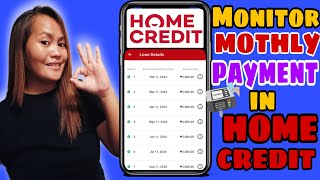 how to check monthly payment on home creditPaano makita ang monthly payment sa home credit [upl. by Aenea]