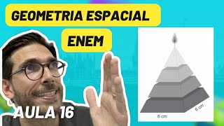 Pirâmide na prova de matemática do ENEM Geometria Espacial [upl. by Olmstead691]