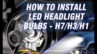 How to install led headlight bulbs  H7H3H1  Novsight Auto Lighting [upl. by Ahsahs]