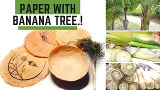 Handmade Paper Making Mith Banana Fiber  How To Make Paper From Banana Tree Easy TutorialArtbeats [upl. by Suiram52]